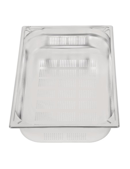 Bac inox perforé GN 1/1 Vogue 100mm - 13,5L