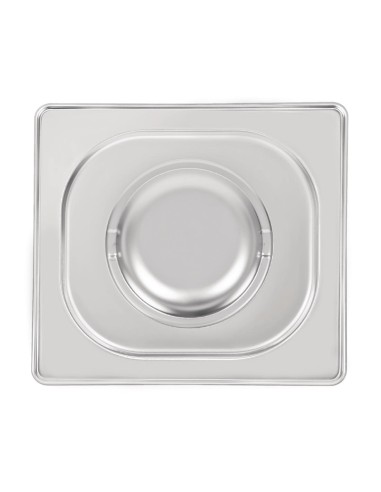 Couvercle inox Vogue GN 1/6 - 18/10, poignée, lave-vaisselle