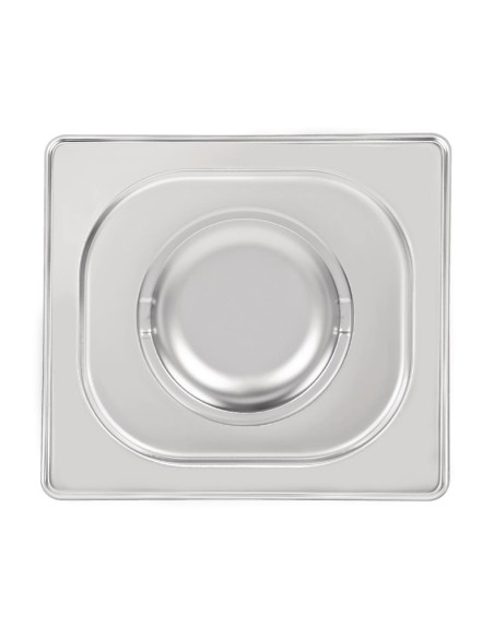 Couvercle inox Vogue GN 1/6 - 18/10, poignée, lave-vaisselle