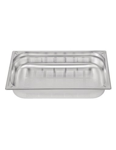 Bac inox perforé GN 1/1 Vogue 100mm - 13,5L