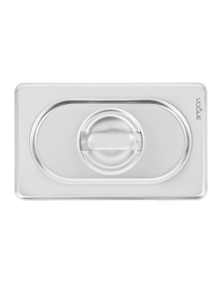 Couvercle inox 18/10 Vogue GN 1/9 - Argent