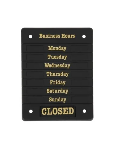 Panneau horaires d'ouverture