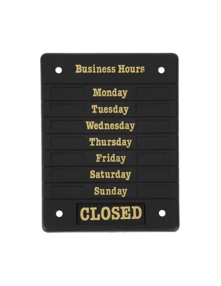 Panneau horaires d'ouverture