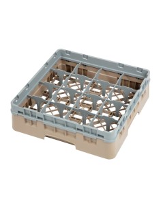 Casier à verres 16 compartiments Cambro beige - 92 mm