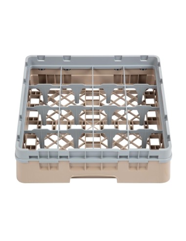 Casier à verres 16 compartiments Cambro beige - 92 mm
