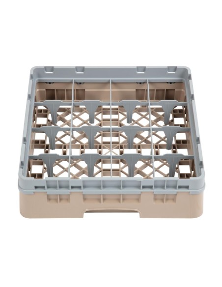 Casier à verres 16 compartiments Cambro beige - 92 mm
