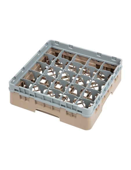 Casier à verres 25 compartiments Cambro 92 mm - Beige