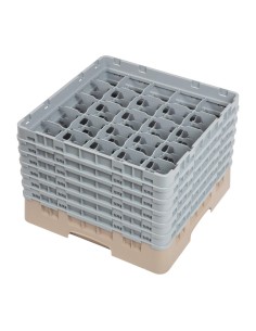 Casier à verres 25 compartiments Cambro beige - 298mm