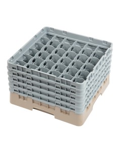 Casier à verres 36 compartiments Cambro beige 257mm