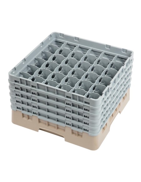 Casier à verres 36 compartiments Cambro beige 257mm