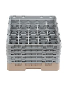 Casier à verres 25 compartiments Cambro beige - 257 mm 2