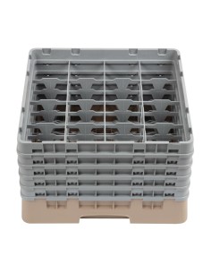 Casier à verres 16 compartiments Cambro beige - 257 mm 2