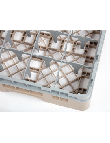 Casier à verres 16 compartiments Cambro beige - 92 mm