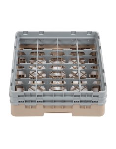Casier à verres 16 compartiments Cambro beige 133mm 2