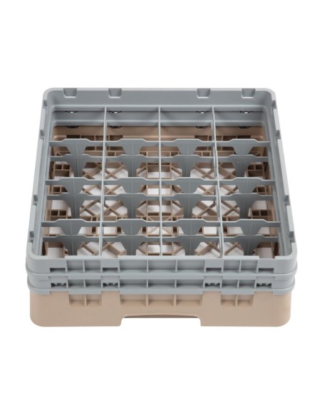 Casier à verres 16 compartiments Cambro beige 133mm