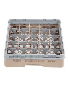 Casier à verres 25 compartiments Cambro 92 mm - Beige 2