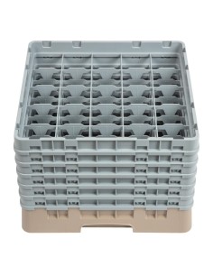 Casier à verres 25 compartiments Cambro beige - 298mm 2