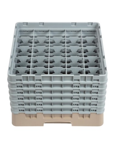 Casier à verres 25 compartiments Cambro beige - 298mm