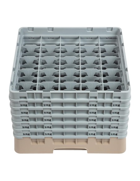Casier à verres 25 compartiments Cambro beige - 298mm