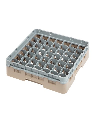 Casier à verres 49 compartiments Cambro beige - 92 mm max
