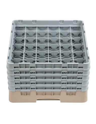 Casier à verres 36 compartiments Cambro beige 257mm
