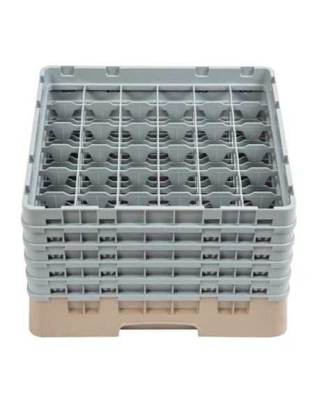 Casier à verres 36 compartiments Cambro beige 257mm