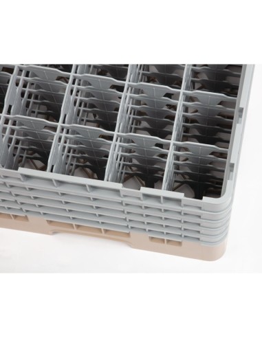 Casier à verres 25 compartiments Cambro beige - 257 mm