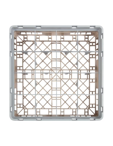 Casier à verres 16 compartiments Cambro beige - 92 mm