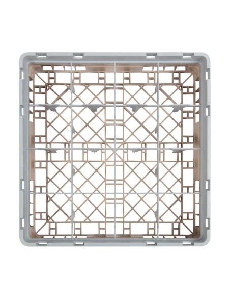 Casier à verres 16 compartiments Cambro beige - 92 mm