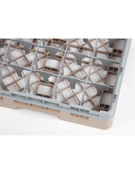Casier à verres 25 compartiments Cambro 92 mm - Beige