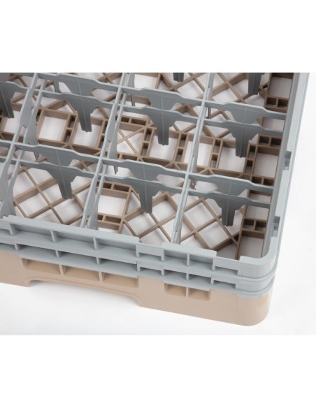 Casier à verres 16 compartiments Cambro beige 133mm