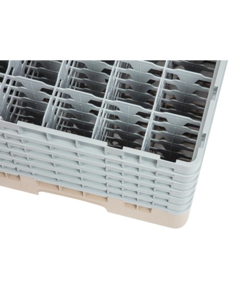 Casier à verres 25 compartiments Cambro beige - 298mm