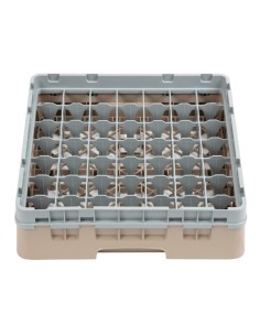 Casier à verres 49 compartiments Cambro beige - 92 mm max 2