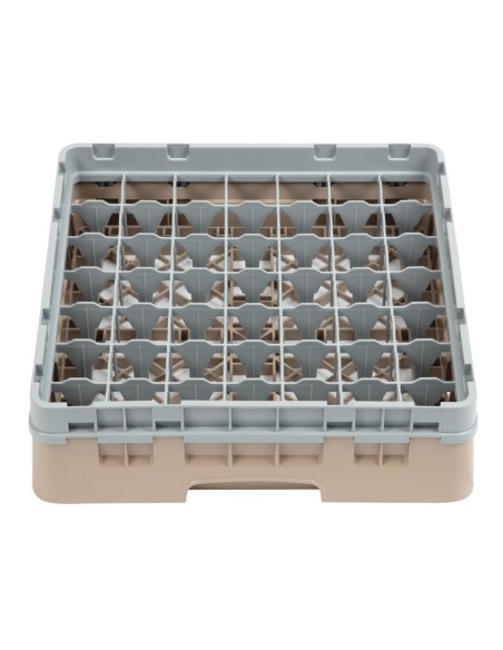 Casier à verres 49 compartiments Cambro beige - 92 mm max