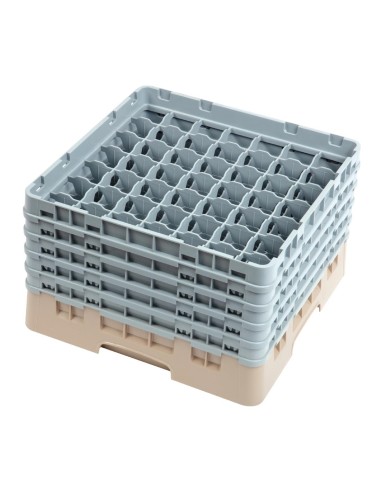Casier à verres Cambro 49 compartiments beige - 257 mm