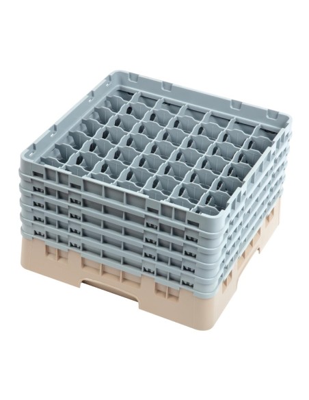 Casier à verres Cambro 49 compartiments beige - 257 mm