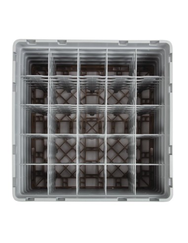 Casier à verres 25 compartiments Cambro beige - 257 mm