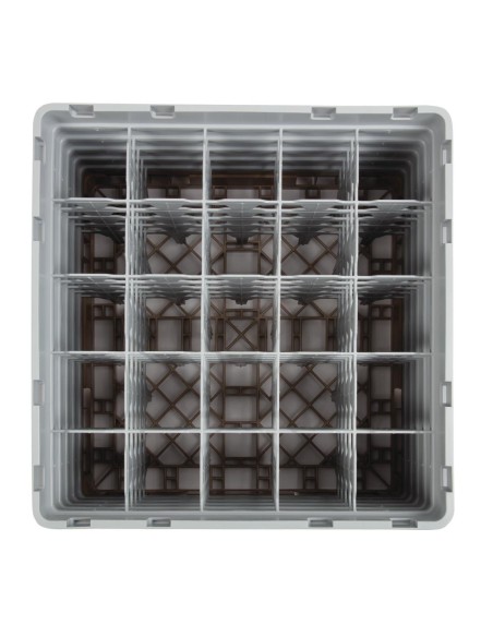 Casier à verres 25 compartiments Cambro beige - 257 mm