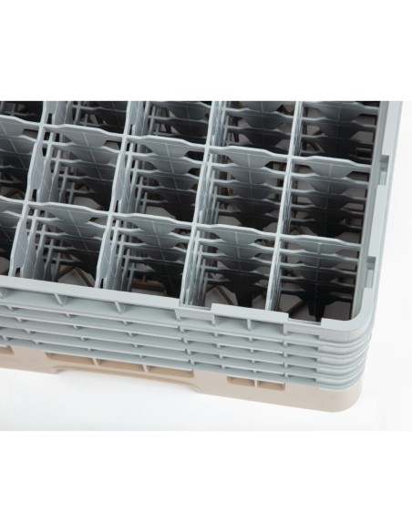 Casier à verres 36 compartiments Cambro beige 257mm