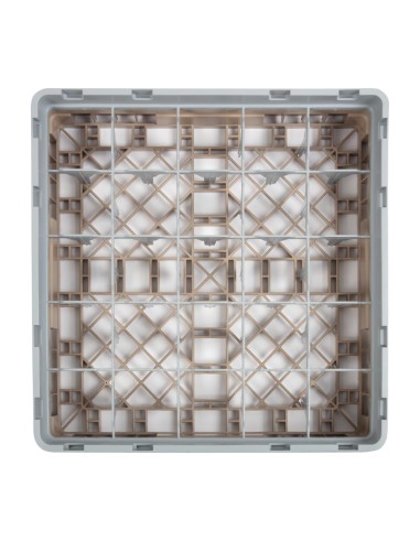 Casier à verres 25 compartiments Cambro 92 mm - Beige