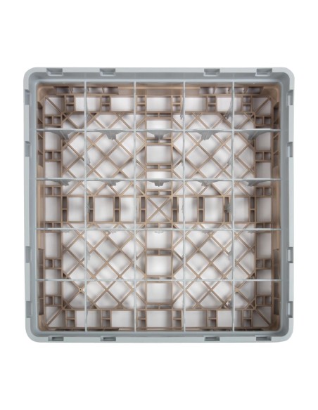 Casier à verres 25 compartiments Cambro 92 mm - Beige