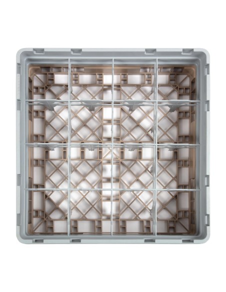 Casier à verres 16 compartiments Cambro beige 133mm