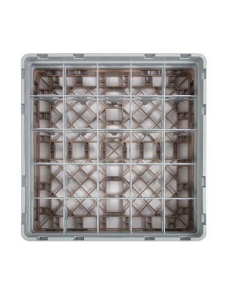 Casier à verres 25 compartiments Cambro beige 184x500x500 mm