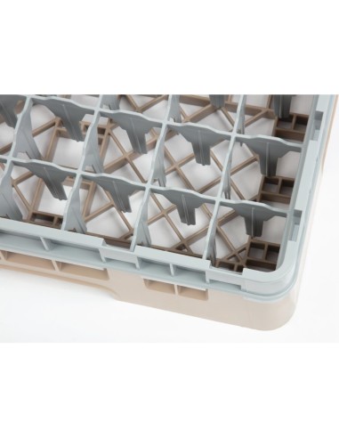 Casier à verres 49 compartiments Cambro beige - 92 mm max