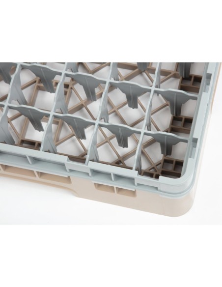 Casier à verres 49 compartiments Cambro beige - 92 mm max