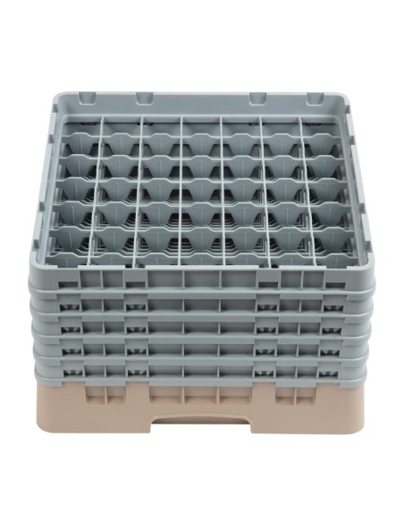 Casier à verres Cambro 49 compartiments beige - 257 mm
