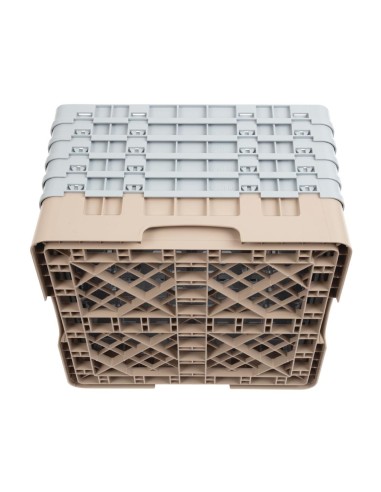 Casier à verres 25 compartiments Cambro beige - 257 mm