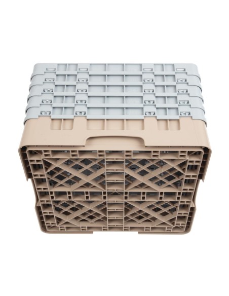 Casier à verres 25 compartiments Cambro beige - 257 mm