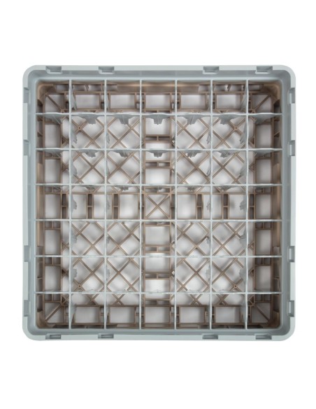 Casier à verres 49 compartiments Cambro beige - 92 mm max