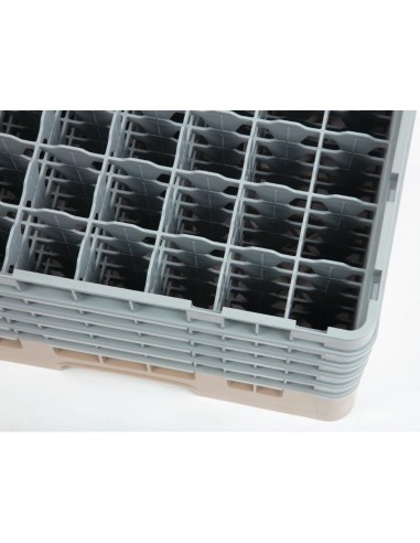 Casier à verres Cambro 49 compartiments beige - 257 mm